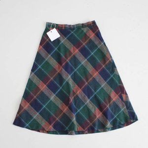 Vintage A-line Plaid Skirt, 1970's!